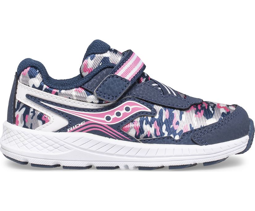 Kids' Saucony Ride 10 Jr. Sneakers Navy / Pink / Camo | Singapore 751VRWD